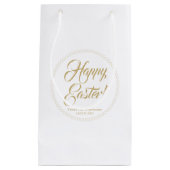 Happy Easter Gold harten grens aangepast script sc Klein Cadeauzakje (Voorkant)
