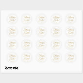 Happy Easter Gold harten grens aangepast script sc Ronde Sticker (Vel)