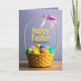 Happy Easter Grandaughter Basket of Eggs Feestdagen Kaart