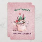 Happy Easter Granddochter Kaart (Voorkant / Achterkant)