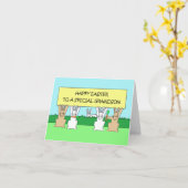 Happy Easter Grandson Kaart (Gele Bloem)