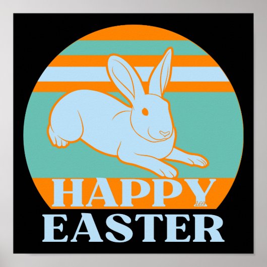 HAPPY EASTER grappig cadeauidee voor esoster Poster (Voorkant)
