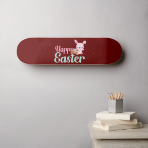 HAPPY EASTER grappige essterbunny egghunt Skateboard