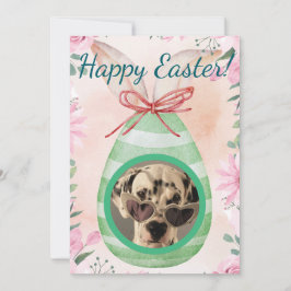 Happy Easter - green egg photo Kaart