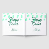 Happy Easter green eggs pastel name date simple  Gastenboek (Volledig)