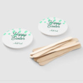 Happy Easter green eggs pastel name date simple  Handwaaier (Niet-gemonteerd)