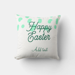 Happy Easter green eggs pastel name date simple  Kussen