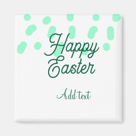 Happy Easter green eggs pastel name date simple  Magneet