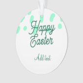 Happy Easter green eggs pastel name date simple  Ornament (voorkant)