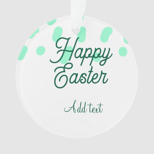 Happy Easter green eggs pastel name date simple  Ornament (voorkant)