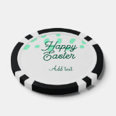 Happy Easter green eggs pastel name date simple  Poker Chips (Enkel)