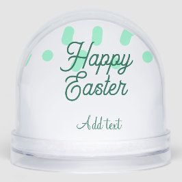 Happy Easter green eggs pastel name date simple  Sneeuwbol