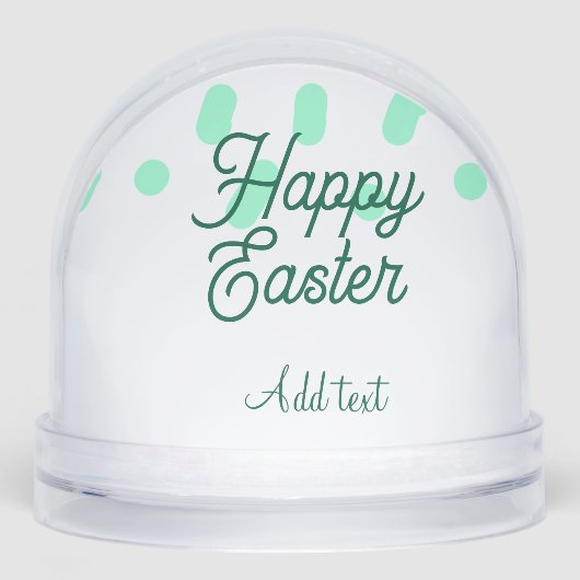 Happy Easter green eggs pastel name date simple  Sneeuwbol (Voorkant)