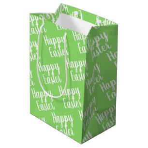  Happy Easter Green Medium Cadeauzakje