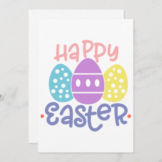 Happy Easter Greeting Card Feestdagenkaart (Voorkant / Achterkant)