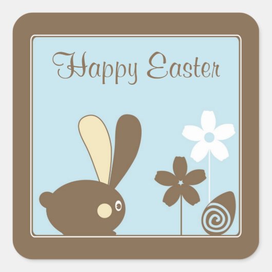 Happy Easter Greeting Sticker (Voorkant)