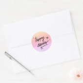 Happy easter hand lettering  ronde sticker (Envelop)