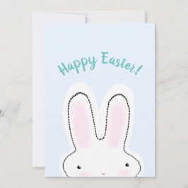 Happy Easter Happy Spring blue leuke Bunny grappig Feestdagenkaart