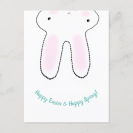 Happy Easter Happy Spring Pasen Bunny leuk grappig Briefkaart