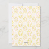 Happy Easter Happy Spring Yellow Floral Wreate Feestdagenkaart (Achterkant)