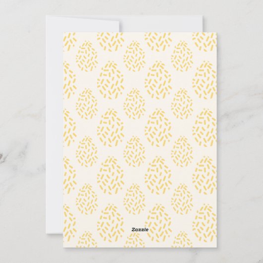 Happy Easter Happy Spring Yellow Floral Wreate Feestdagenkaart (Achterkant)