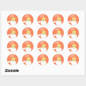 Happy Easter Hatching Chick Ronde Sticker (Vel)
