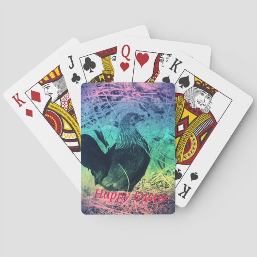 Happy Easter Hen Pokerkaarten (Achterkant)