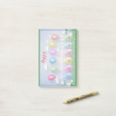 Happy Easter Holiday Bunny Floral Post-it® Notes (Op bureau)