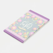 Happy Easter Holiday Bunny Floral Post-it® Notes (Schuin)
