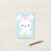 Happy Easter Holiday Trendy Bunny Floral Post-it® Notes (Op bureau)