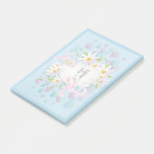 Happy Easter Holiday Trendy Bunny Floral Post-it® Notes (Schuin)