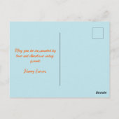 Happy Easter Home Giant Easter Egg Daisies Briefkaart (Achterkant)