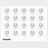 Happy Easter Hummingbird Ronde Sticker (Vel)