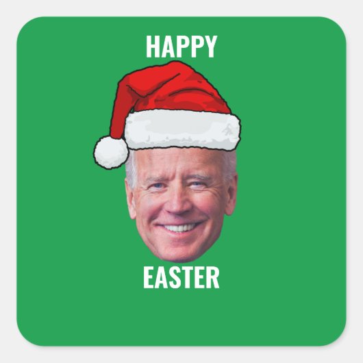 Happy Easter Joe Biden 4 juli Vierkante Sticker (Voorkant)