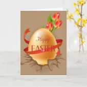 Happy Easter Kaart (Gele Bloem)