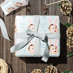 Happy Easter Kind Foto met Bunny Ears Cadeaupapier