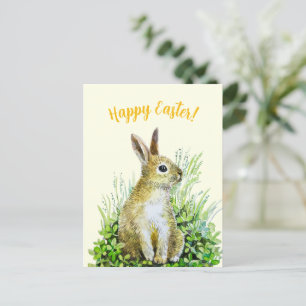 Happy Easter kleine konijn waterverf Briefkaart