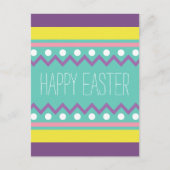 Happy Easter - kleurig eierontwerp Feestdagenkaart (Voorkant)