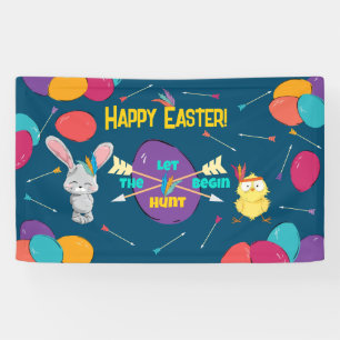 Happy Easter Laat de Jacht beginnen Banner