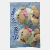 Happy Easter Lambs Theedoek (Verticaal)