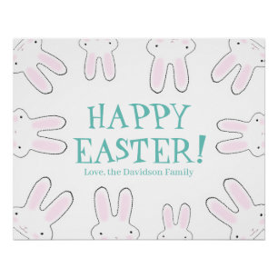 Happy Easter leuke bunny bunnies aangepaste tekst  Perfect Poster