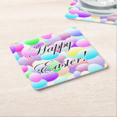 Happy Easter Light Vierkante Kartonnen Onderzetter (Schuin)