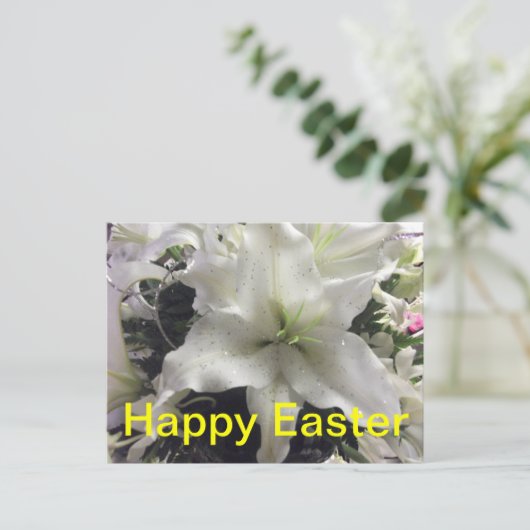 Happy Easter Lily Briefkaart (Staand voorkant)