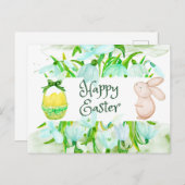 Happy Easter Lily van de Valley Flowers Briefkaart (Voorkant / Achterkant)