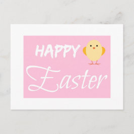 Happy Easter Little Chick White Feestdagenkaart