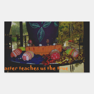 Happy Easter Love Faith and Hope wil Rechthoekige Sticker