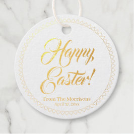 Happy Easter maakt aangepaste script elegant chic  Bedankjes Labels