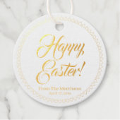 Happy Easter maakt aangepaste script elegant chic  Bedankjes Labels (Voorkant)