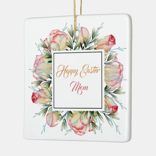 Happy Easter Mam Ceramic Ornament (Links)