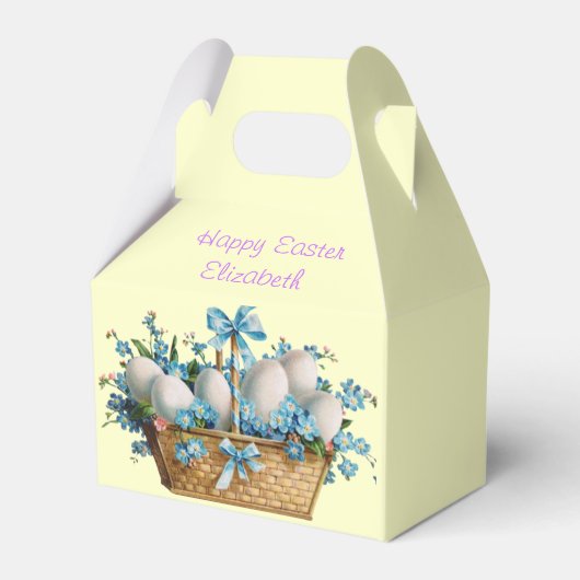 Happy Easter, mandje Snoep box Bedankdoosjes (Achterkant)